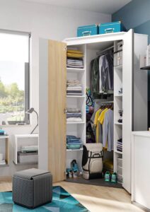 Imola IM-01 Corner Wardrobe, interior layout — Arte-N kids wardrobe