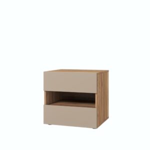 Impressio 23 Bedside Table 46cm, shown from the front — Arte-N bedroom cabinet