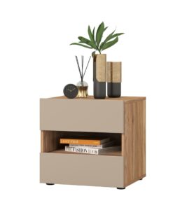 Impressio 23 Bedside Table 46cm, drawer and storage detail — Arte-N bedroom cabinet