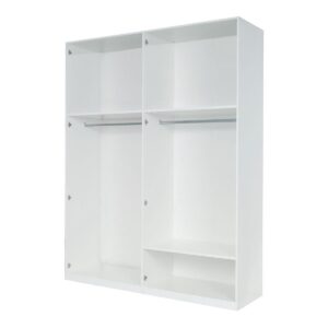 Italia 20 - 4 Door Wardrobe 182cm in White Gloss - front view with the doors closed