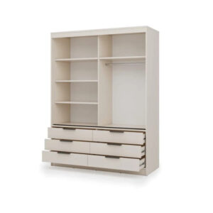 Kera Sliding Door Wardrobe 170cm - close detail of the door finish and handle