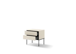 Lusso LS-05 Bedside Cabinet, drawer and storage detail — Arte-N bedroom cabinet