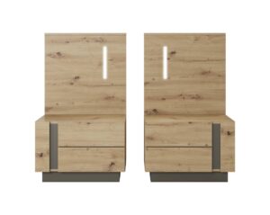 Arco Bedside Cabinets, drawer and storage detail — Arte-N bedroom cabinet