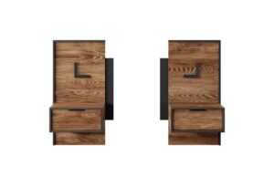 Milton Bedside Tables 49cm [Set Of Two], drawer and storage detail — Arte-N bedroom cabinet