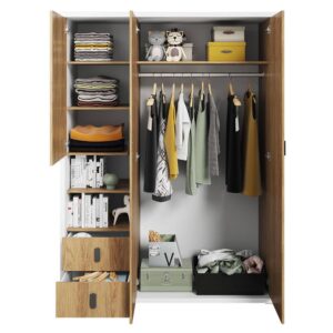 Massi MS-01 Wardrobe 150cm, interior layout — Arte-N kids wardrobe