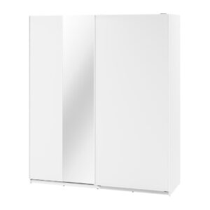 Maxi MX-04 Sliding Door Wardrobe 200cm in White - shown in a bedroom setting, 200cm wide