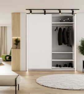 Maxi MX-04 Sliding Door Wardrobe 200cm in White - additional product view