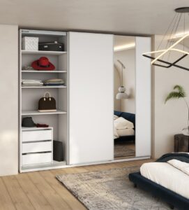 Maxi MX-06 Sliding Door Wardrobe 250cm in White - additional product view