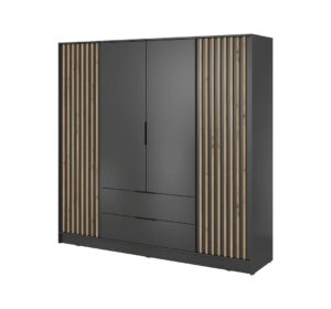 Nelly Hinged Door Wardrobe 206cm - side profile showing the depth