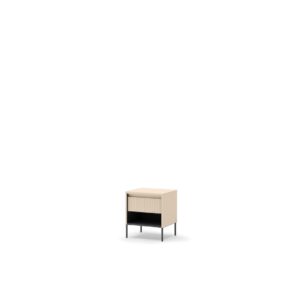 Trend TS-10 Bedside Table 46cm with LED, shown from the front — Arte-N bedroom cabinet