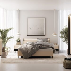 Trend TS-10 Bedside Table 46cm with LED, detail view — Arte-N bedroom cabinet