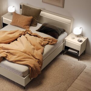 Trend TS-10 Bedside Table 46cm with LED, detail view — Arte-N bedroom cabinet