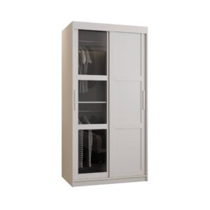 Parma III Sliding Door Wardrobe 100cm - front view with the doors closed
