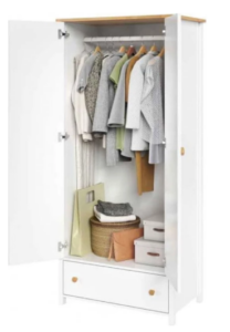 Story SO-01 2 Door Wardrobe, interior layout — Arte-N kids wardrobe