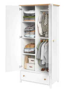 Story SO-12 2 Door Wardrobe, shown at an angle — Arte-N kids wardrobe