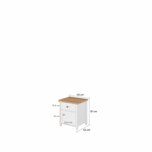 Story SO-07 Bedside Cabinet 45cm, shown at an angle — Arte-N bedroom cabinet