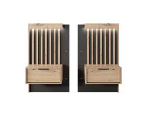 Tally Bedside Tables 51cm [Set Of Two], drawer and storage detail — Arte-N bedroom cabinet