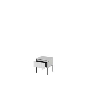 Trend TR-10 Bedside Cabinet 46cm with LED, shown at an angle — Arte-N bedroom cabinet