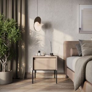 Trend TR-10 Bedside Cabinet 46cm with LED, detail view — Arte-N bedroom cabinet