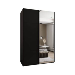 Trosa III Sliding Door Wardrobe 160cm - shown in a bedroom setting, 160cm wide