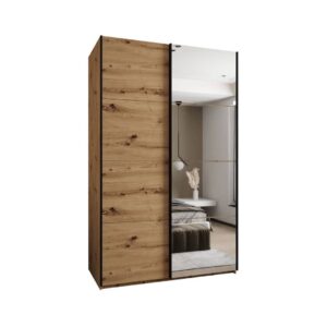 Trosa III Sliding Door Wardrobe 160cm - interior layout with the doors open