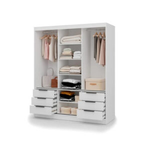 Vira Sliding Door Wardrobe 180cm - side profile showing the depth