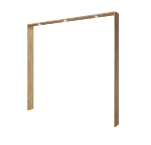 Xelo Hinged Door Wardrobe 225cm in White - close detail of the door finish and handle