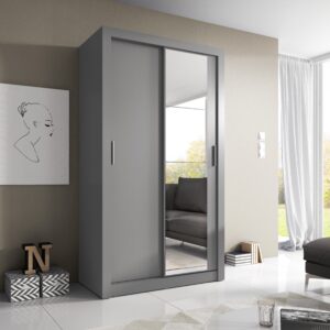 Arti 6 - 2 Sliding Door Wardrobe 120cm - shown in a bedroom setting, 120cm wide