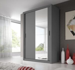 Arti AR-04 Sliding Door Wardrobe 150cm - shown in a bedroom setting, 150cm wide