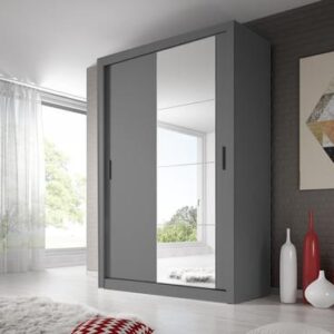 Arti AR-04 Sliding Door Wardrobe 150cm - shown in a bedroom setting, 150cm wide