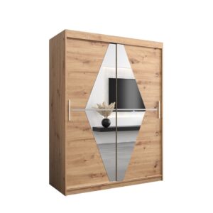 Boliwia Sliding Door Wardrobe 150cm - shown in a bedroom setting, 150cm wide