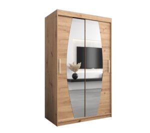 Elypse Sliding Door Wardrobe 120cm - side profile showing the depth