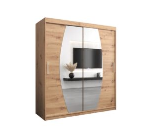 Elypse Sliding Door Wardrobe 180cm - side profile showing the depth