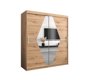 Boliwia Sliding Door Wardrobe 180cm - shown in a bedroom setting, 180cm wide