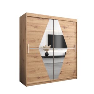 Boliwia Sliding Door Wardrobe 180cm - shown in a bedroom setting, 180cm wide