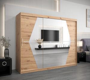 Boliwia Sliding Door Wardrobe 250cm - front view with the doors closed