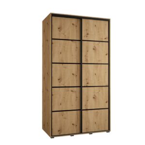 Cannes IV Sliding Door Wardrobe 140cm - shown in a bedroom setting, 140cm wide