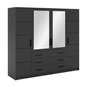 Bali 240cm wardrobe in Graphite Matt on a white background