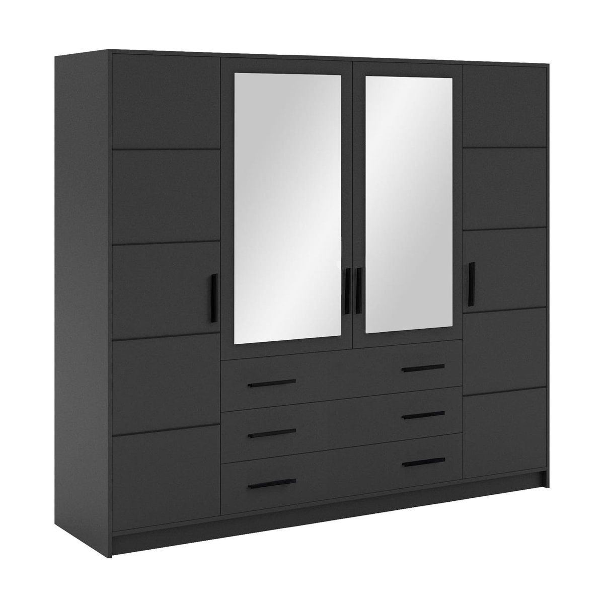 Bali 240cm wardrobe in Graphite Matt on a white background