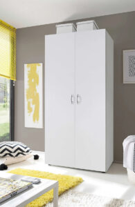 Base 2 Door Hinged Wardrobe - front view with the doors closed