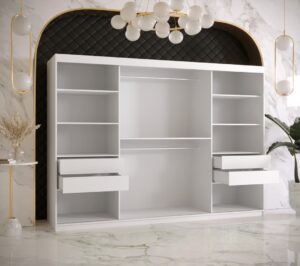 Ramiro I Sliding Door Wardrobe 250cm - close detail of the door finish and handle