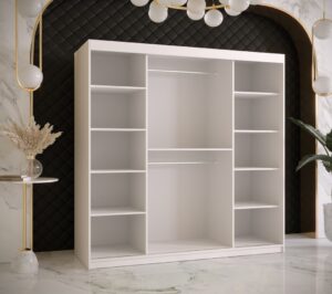 Ramiro I Sliding Door Wardrobe 180cm - interior layout with the doors open