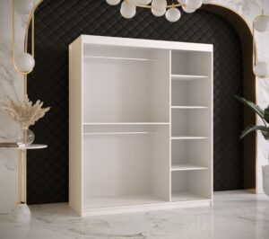Ramiro I Sliding Door Wardrobe 150cm - interior layout with the doors open