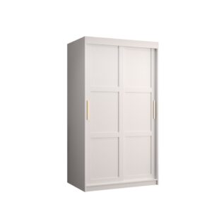 Ramiro I Sliding Door Wardrobe 100cm - shown in a bedroom setting, 100cm wide