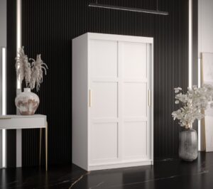 Ramiro I Sliding Door Wardrobe 100cm - front view with the doors closed