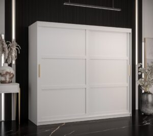 Ramiro I Sliding Door Wardrobe 200cm - front view with the doors closed