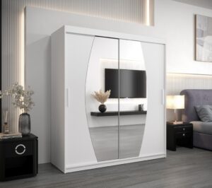 Elypse Sliding Door Wardrobe 180cm - front view with the doors closed