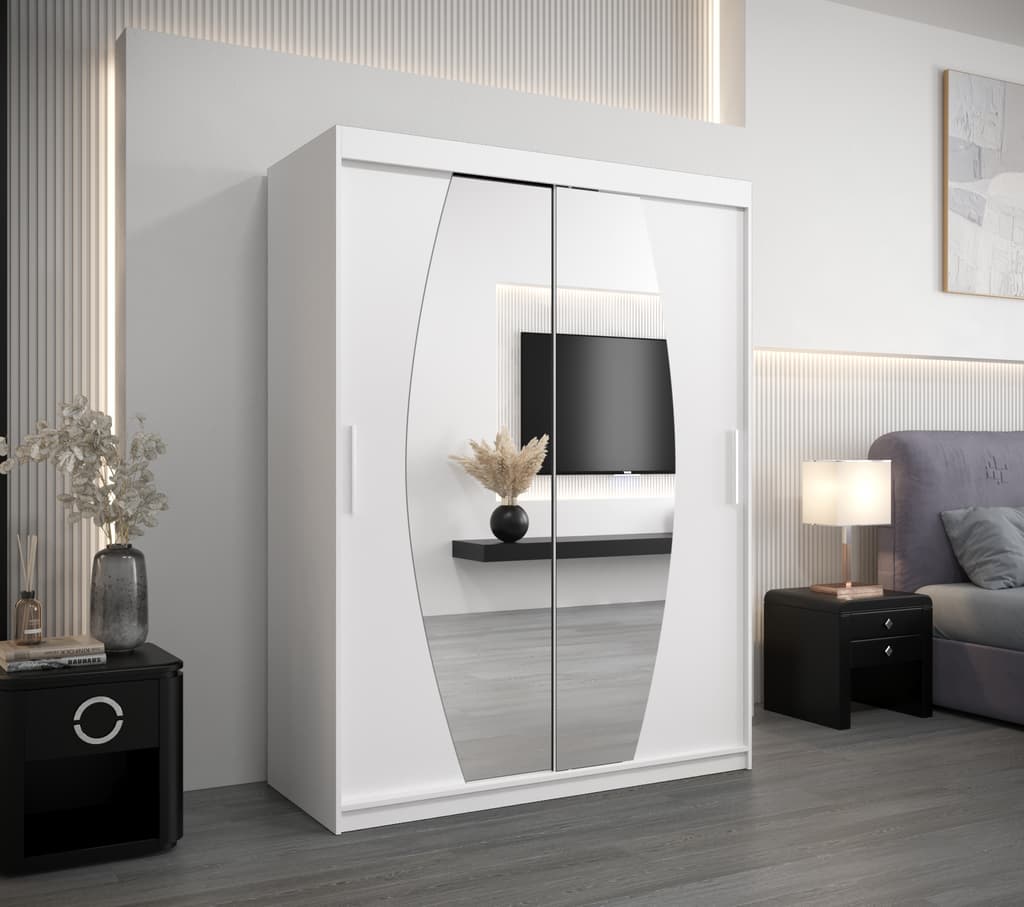 Elypse Sliding Door Wardrobe 150cm - front view with the doors closed