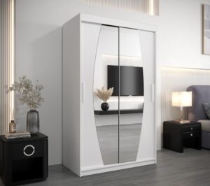 Elypse Sliding Door Wardrobe 120cm - front view with the doors closed