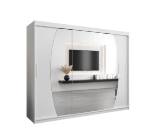 Elypse Sliding Door Wardrobe 250cm - shown in a bedroom setting, 250cm wide